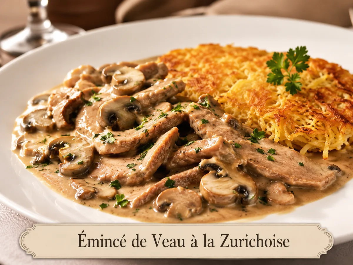 Émincé de Veau à la Zurichoise